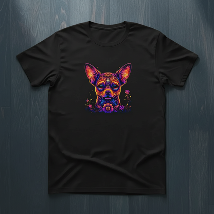 Sugar Skull Psychedelic Chihuahua Tee