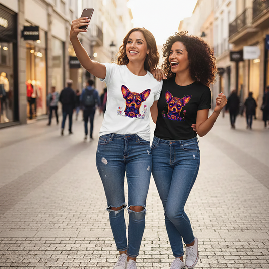 Sugar Skull Psychedelic Chihuahua Tee