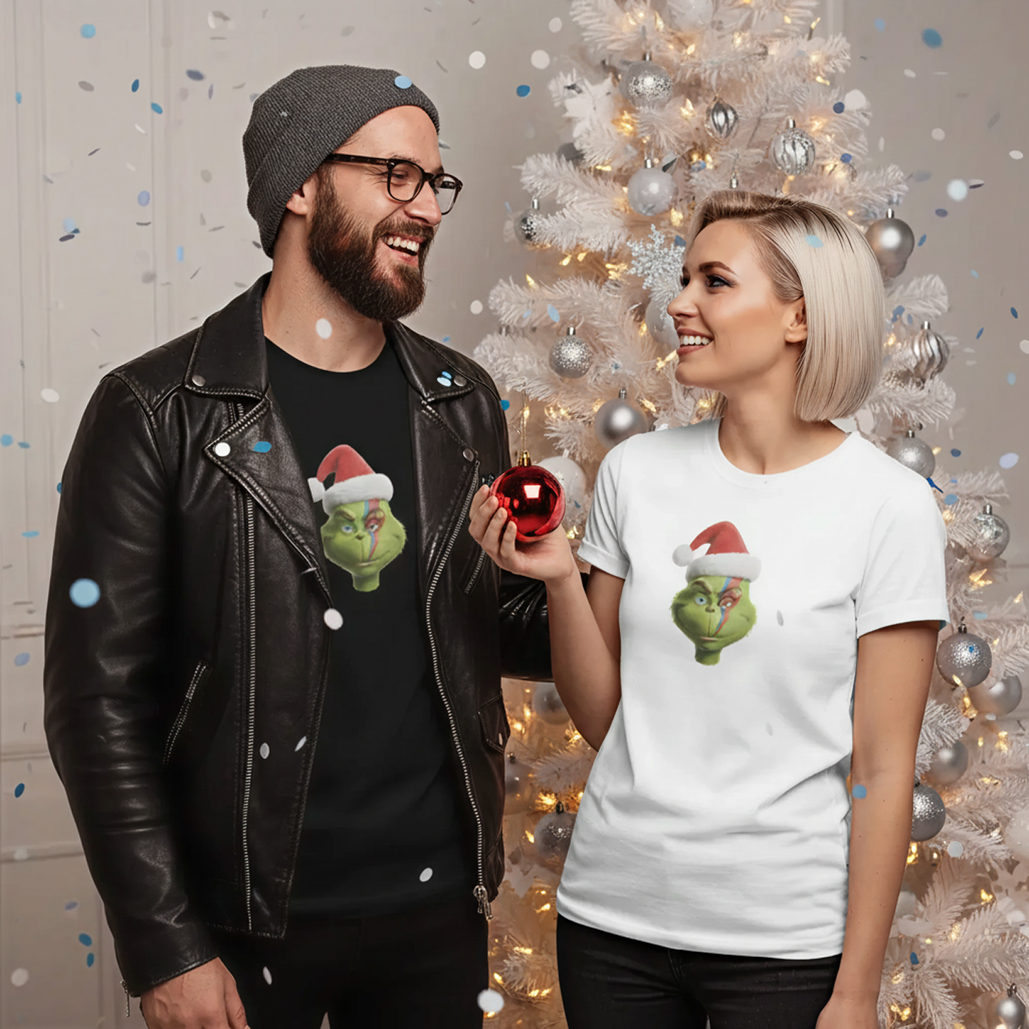 Grinch Glam Holiday Lightning Bolt Tee
