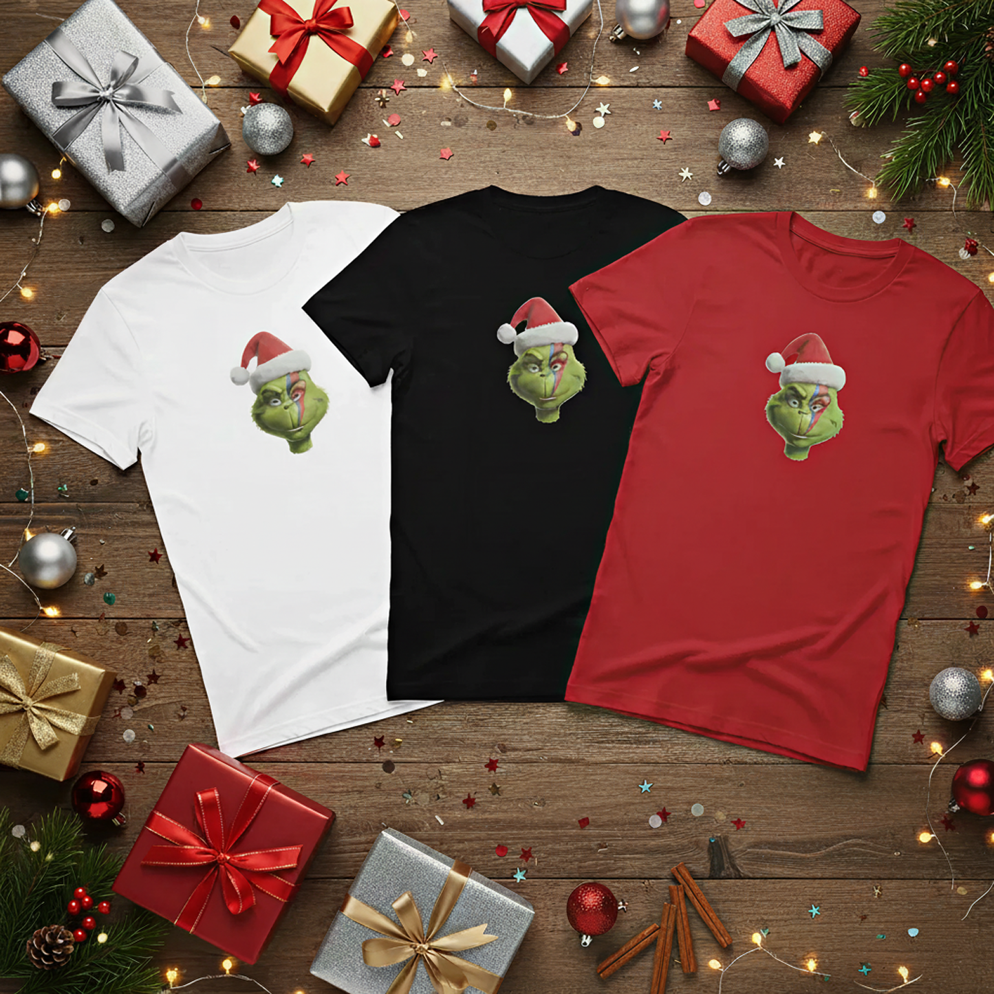 Grinch Glam Holiday Lightning Bolt Tee