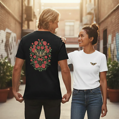 Death’s Head Hawk Moth & Blood-Red Roses Tee