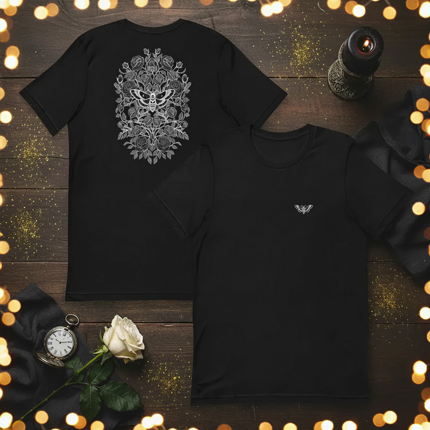 Death’s Head Hawk Moth & Roses Tee